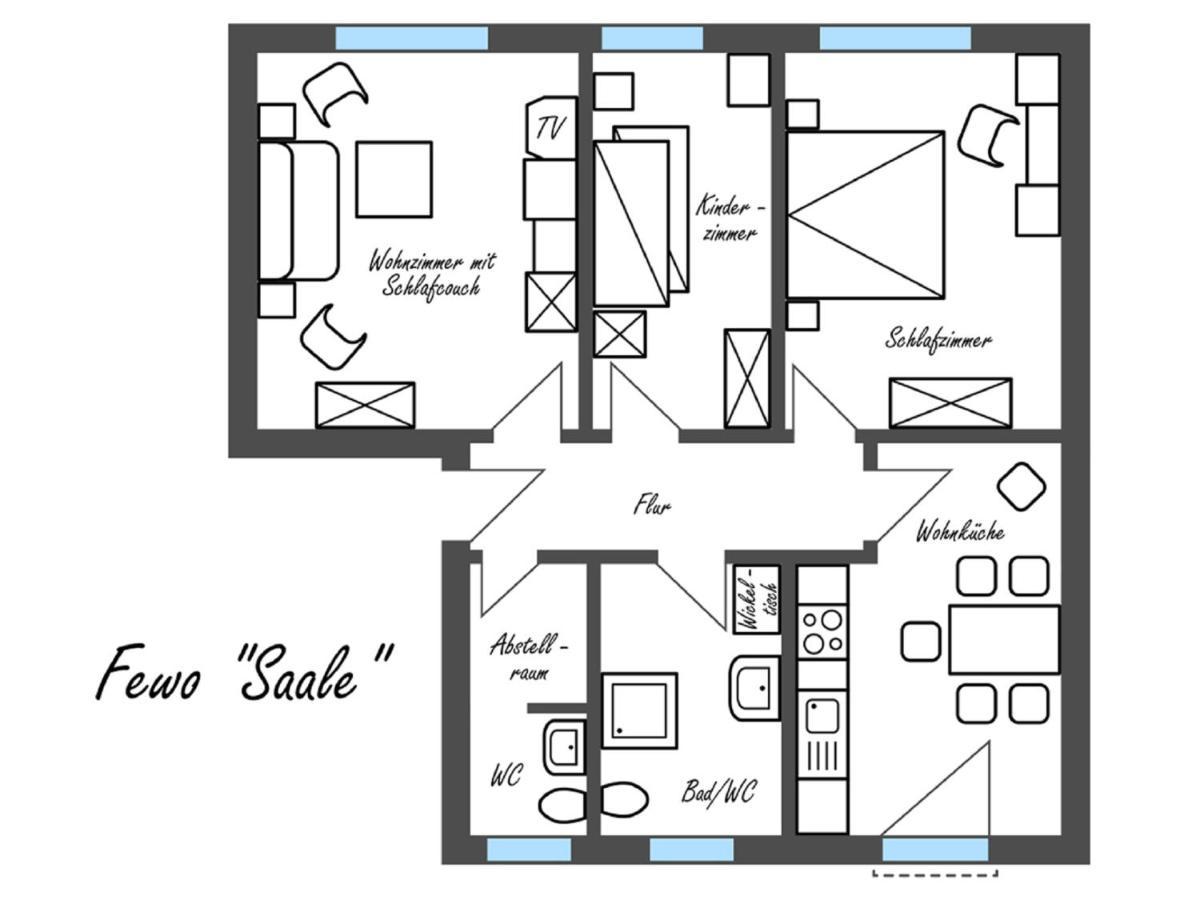 Apartamento Feriengut Dietzsch Poritzsch Habitación foto
