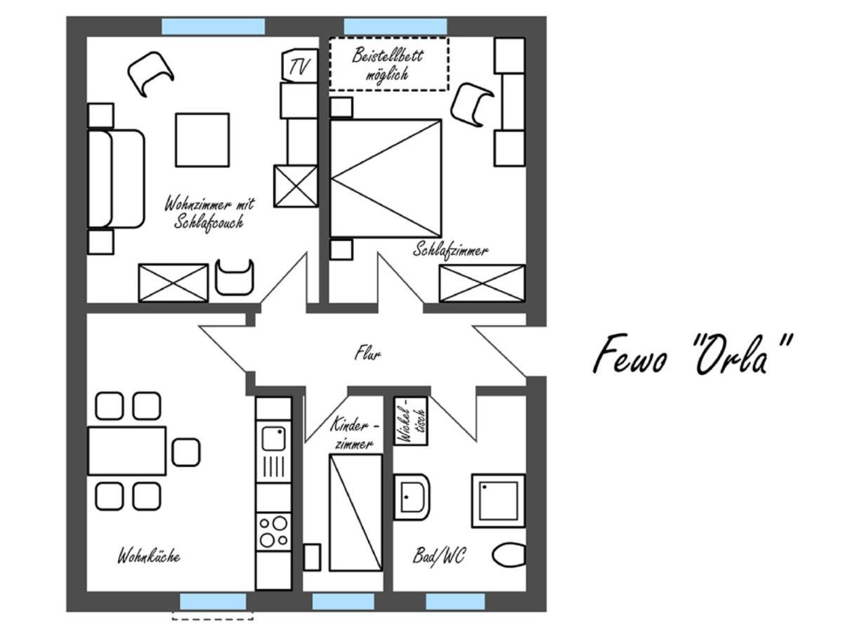 Apartamento Feriengut Dietzsch Poritzsch Habitación foto